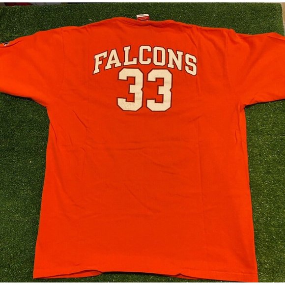Vintage Y2K Retro Champion Bowling Green Falcons football #33 t-shirt XL orange - Picture 6 of 9